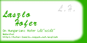 laszlo hofer business card